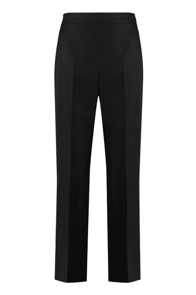 Gucci Logo Embroidered Bootcut Leg Trousers In Multi