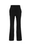 Gucci Logo Embroidered Bootcut Leg Trousers In Black