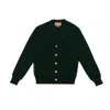 GUCCI LOGO EMBROIDERED CARDIGAN