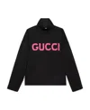 Gucci Sweatshirt Aus Baumwolljersey Mit Rollkragen In Black