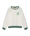 Gucci Logo-embroidered Cotton Sweatshirt In White