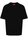 Gucci Logo Embroidered Crewneck T-shirt In Black