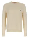 Gucci Logo-embroidered Crew-neck Sweater In Neutral
