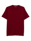 Gucci Logo-embroidered Crew-neck T-shirt In Red