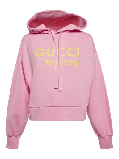 Pre-owned Gucci Logo-embroidered Hoodie