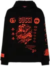 GUCCI LOGO-EMBROIDERED HOODIE