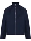 Gucci Embroidered-logo Jacket In Blue