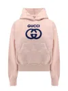 GUCCI GUCCI LOGO EMBROIDERED JERSEY HOODIE