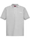 Gucci Logo-embroidered Piqué Polo Shirt In Grey