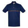Gucci Logo-embroidered Polo Shirt 'navy' In Blue