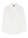 Gucci Logo-embroidered Poplin Shirt In White
