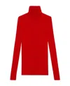 Gucci Logo-embroidered Roll-neck Jumper In Red