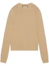 GUCCI LOGO-EMBROIDERED WOOL JUMPER