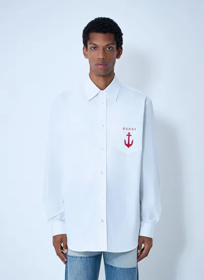 Gucci Logo Embroidery Button-down Shirt