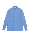Gucci Hemd Mit Logo-stickerei In Blue