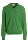 Gucci Logo Embroidery Sweater In Green