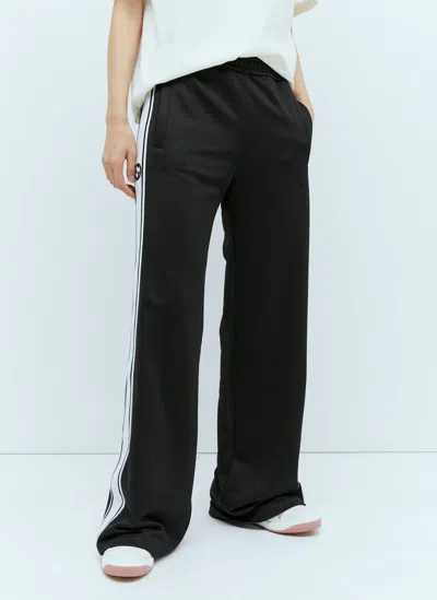 Gucci Logo Embroidery Track Trousers In Black