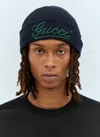 Gucci Logo Beanie In Navy