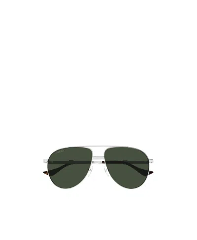 Gucci Logo-engraved Oversize-frame Sunglasses In Black