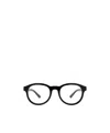 Gucci Logo-engraved Round-frame Glasses In Black