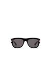 Gucci Logo-engraved Square-frame Glasses In Black