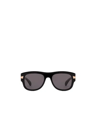 Gucci Logo-engraved Square-frame Glasses In Black