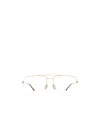 Gucci Logo-engraved Square-frame Glasses In Yellow