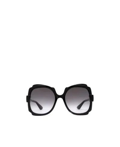 Gucci Logo-engraved Square-frame Sunglasses In Black