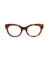 Gucci Gg0209o 002 Cat Eye Eyeglasses In Brown