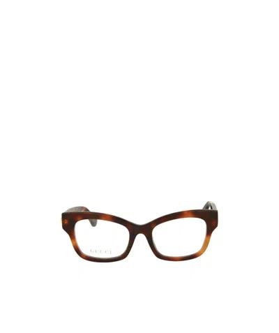 Gucci Logo Flat Mirror In Brown