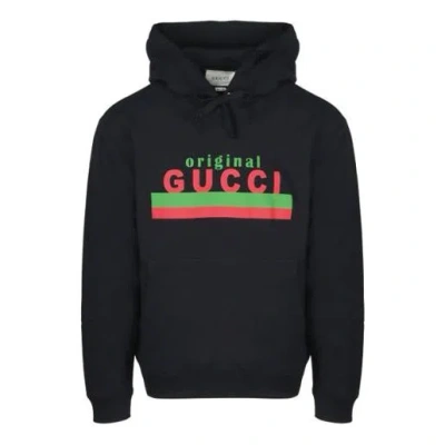 Gucci Logo Graphic Hoodie 'black'