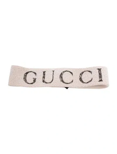 Pre-owned Gucci Logo Hairband In Neutral