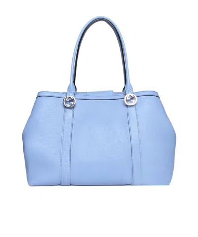 Gucci Logo Handbag In Blue