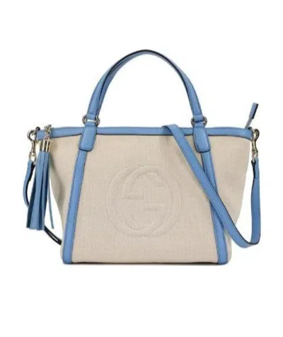Gucci Logo Handbag In Nude