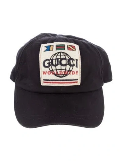 Pre-owned Gucci Logo Hat In Black