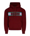 Gucci Hooded Sweatshirt Kangaroo Pocket In Red