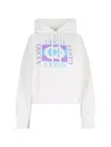 Gucci Women Hooded Cotton Blend Sweatshirt In White
