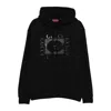 Gucci Men Black Sweatshirt With Hood With Drawstring And Front Logo In Cotton Man In Black