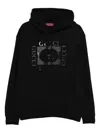 Gucci Men Black Sweatshirt With Hood With Drawstring And Front Logo In Cotton Man In Black