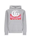 Gucci Cotton Jersey Hooded Sweatshirt In Gray
