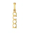 Gucci Logo Hoop Earrings In Yellow
