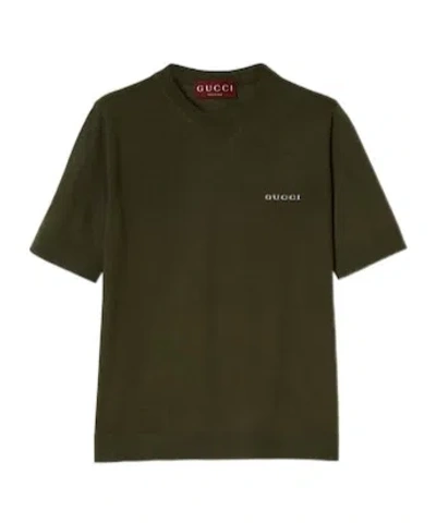 Gucci Logo-intarsia Cashmere Top
