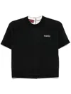 Gucci Logo Cotton, Wool, And Silk-blend T-shirt In Schwarz