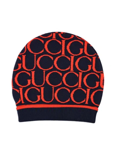 GUCCI LOGO-JACQUARD BEANIE