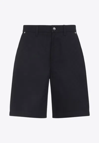 Gucci Logo-jacquard Bermuda Shorts In Black