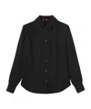 Gucci Logo-jacquard Silk Shirt In Black