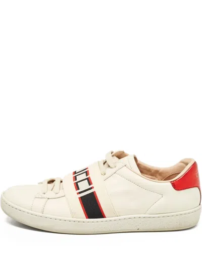 Pre-owned Gucci Logo-jacquard Sneakers