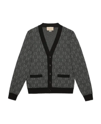 GUCCI GUCCI GG JACQUARD BUTTON-UP CARDIGAN