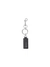 Gucci Men Gg Supreme Fabric Ophidia Keyring In Silver