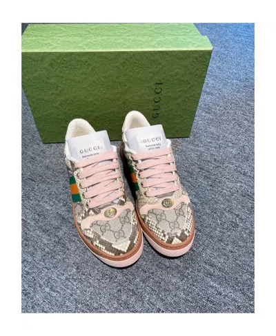 Gucci Logo Lace Up Casual Sports Shoes In Multicolor